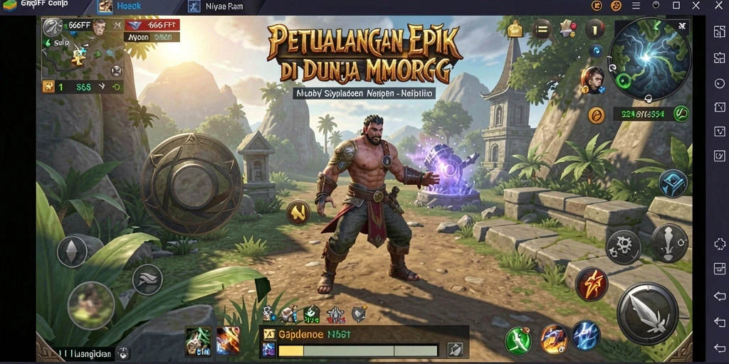 Screenshot gameplay menampilkan aksi seru dalam 666FF.