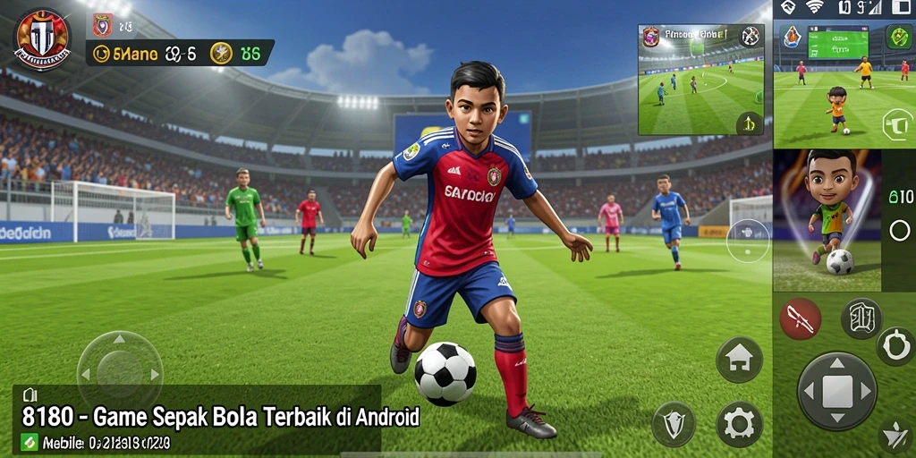 Tangkapan layar 8180 menampilkan aksi seru di lapangan sepak bola.