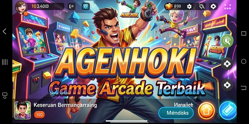 Screenshot permainan AGENHOKI menampilkan gameplay Arcade yang seru.