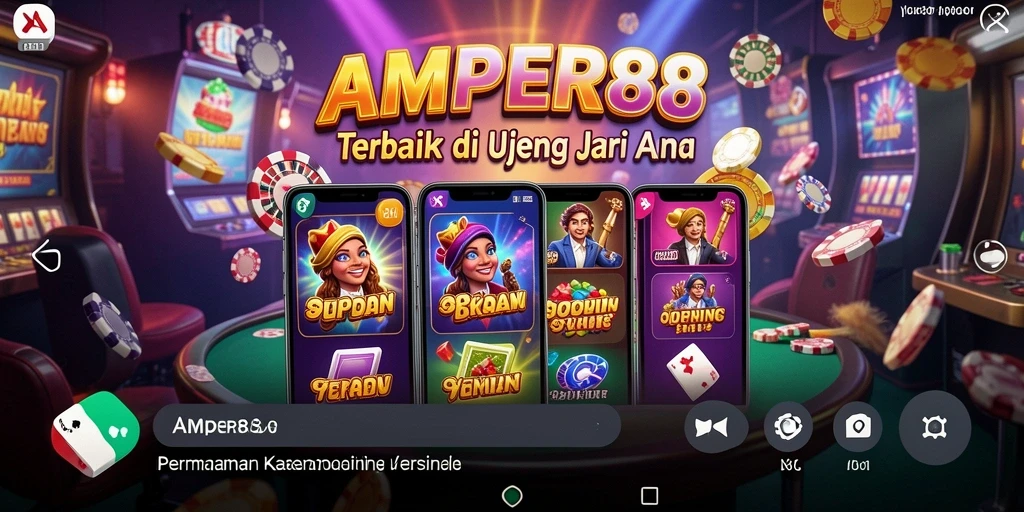 Screenshot AMPER88 menampilkan gameplay kasino yang mendebarkan dan berwarna-warni.