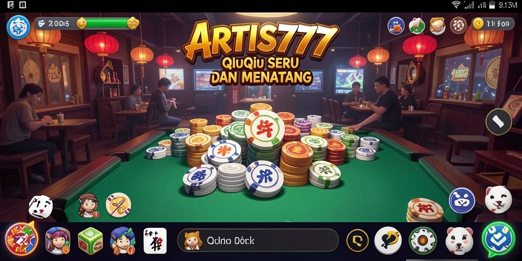 Screenshot ARTIS777 menampilkan momen seru saat bermain QiuQiu.