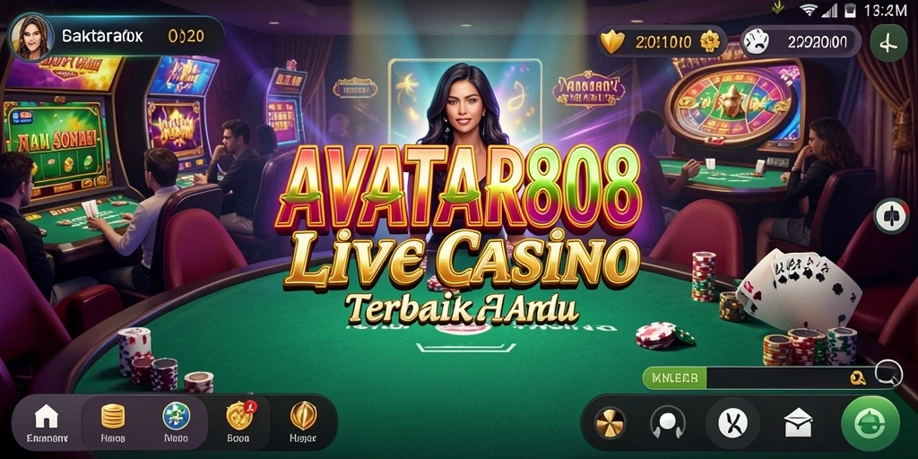 Tampilan gameplay Live Casino di AVATAR808 dengan dealer langsung yang profesional.