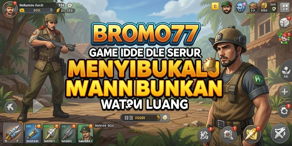 Gameplay BROMO77 menampilkan karakter yang aktif mengumpulkan sumber daya.