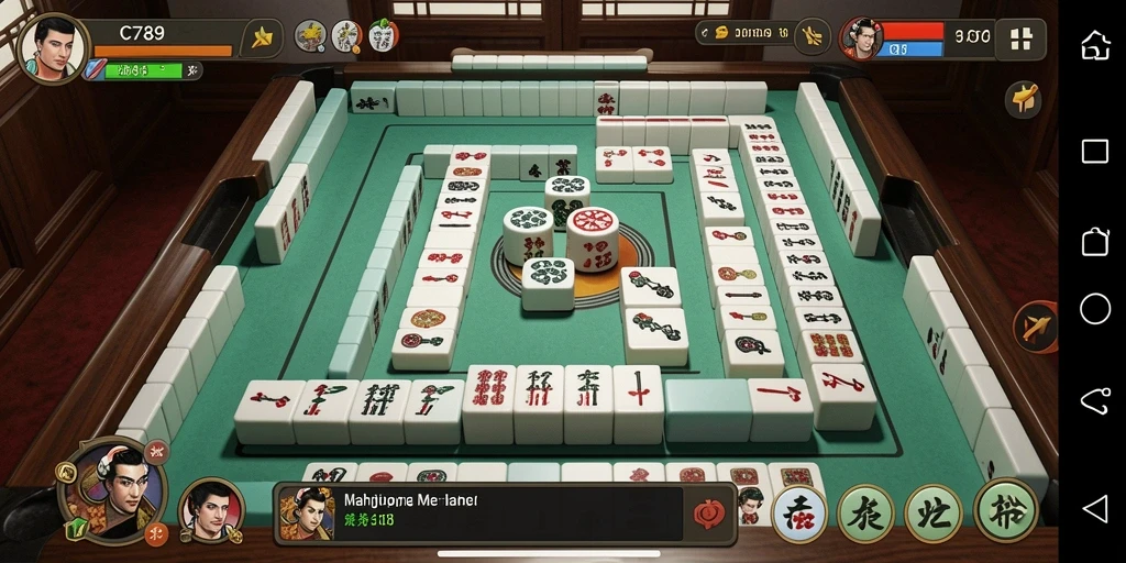 Screenshot C789 menampilkan permainan Mahjong yang seru dan interaktif.
