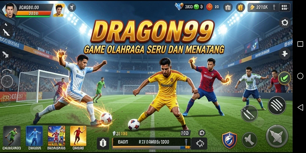 Tampilan gameplay menarik dari DRAGON99 menampilkan aksi olahraga yang dinamis.