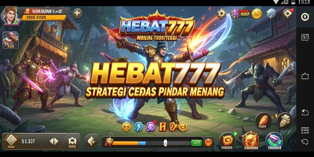 Tampilan gameplay HEBAT777 dengan grafis strategi yang menarik.