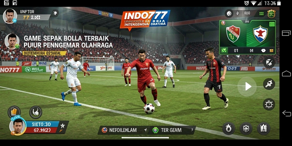 Gameplay seru INDO777 dalam aksi sepak bola penuh.