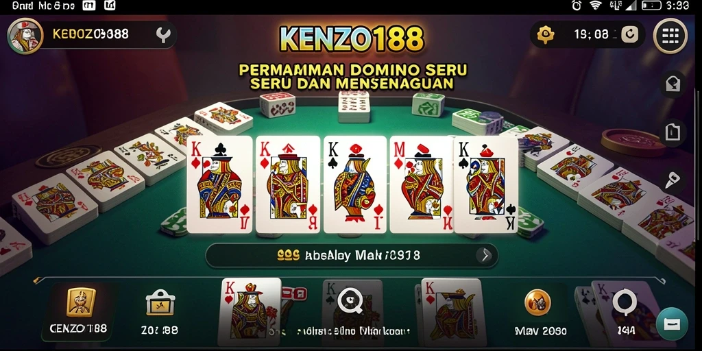 Tampilan gameplay KENZO188 yang memukau dalam permainan Domino.