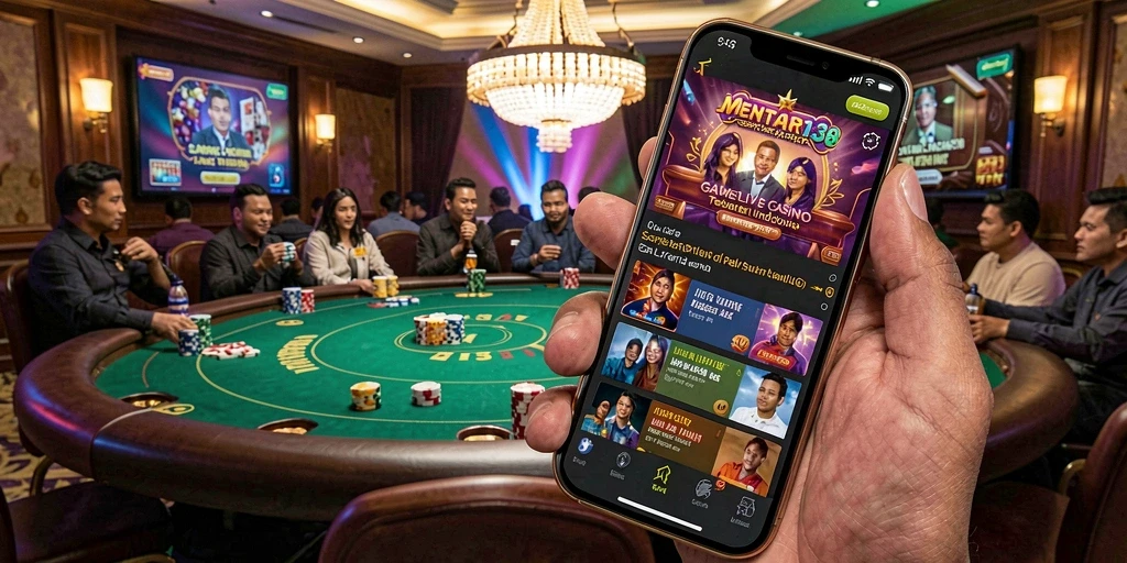 Tampilan gameplay Live Casino MENTARI138 dengan dealer langsung yang profesional.