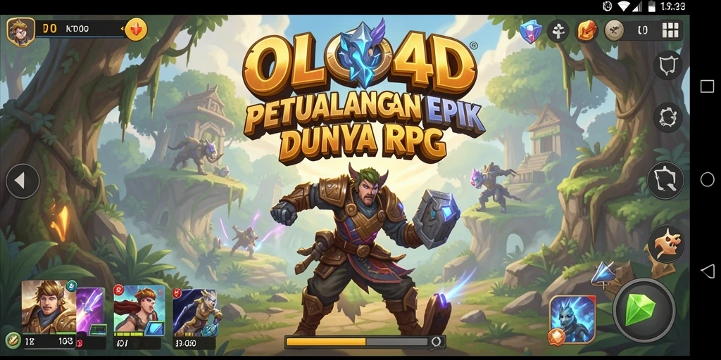Screenshot OLLO4D menampilkan momen epik dalam gameplay RPG.