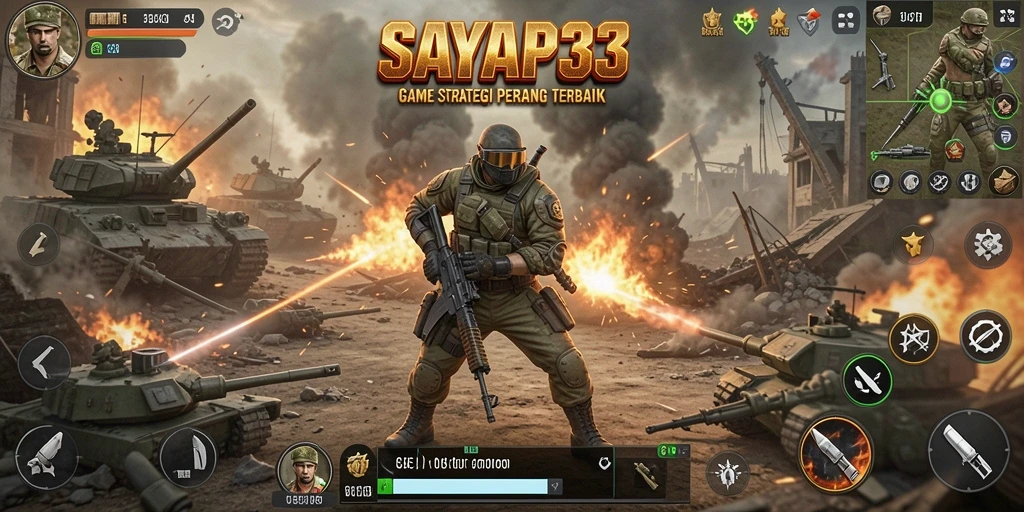 Tampilan gameplay epik dengan strategi mendalam di SAYAP33.