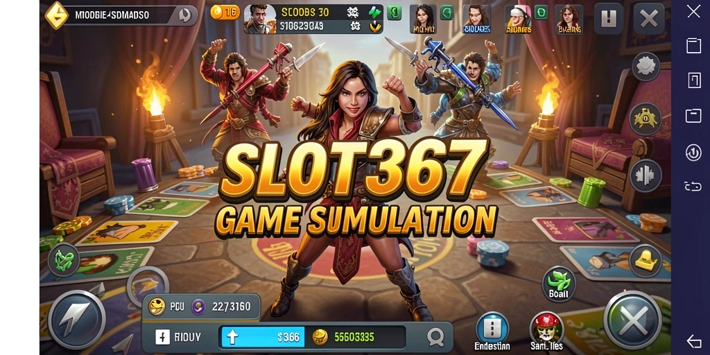 Tangkapan layar gameplay yang menampilkan pengalaman Simulation dari SLOT367.
