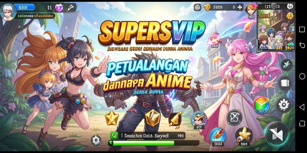 Tampilan menarik dari gameplay SUPERSVIP yang penuh warna.