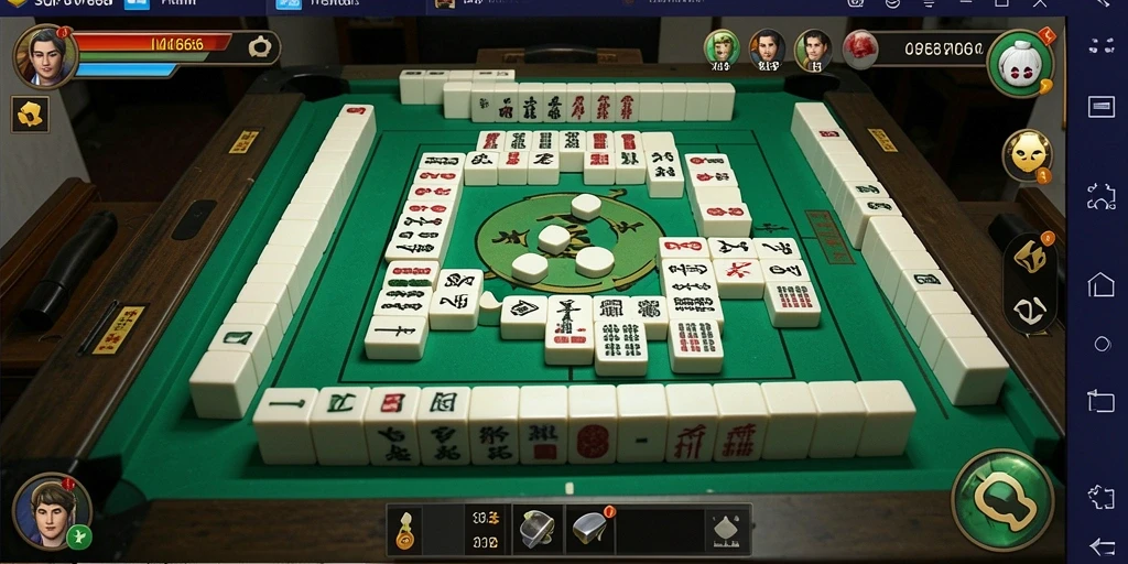 Screenshot utama SUPERWD666 yang menunjukkan gameplay Mahjong yang menarik.