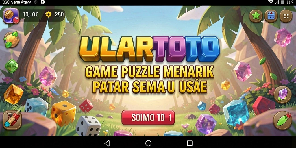 Tampilan gameplay menarik ULARTOTO yang penuh tantangan Puzzle.