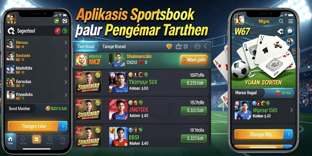 Tampilan menarik dari gameplay Sportsbook di aplikasi W67.