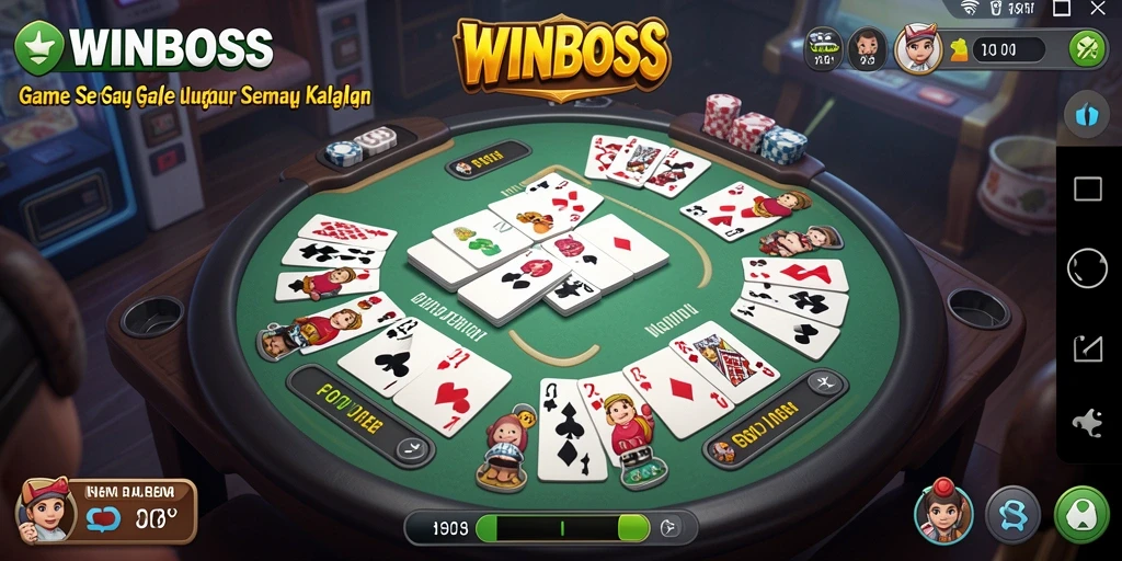 Tampilan gameplay Gaple di WINBOSS yang menarik dan interaktif.