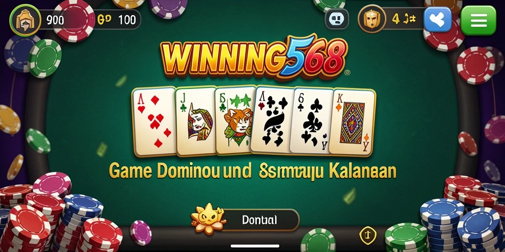 Tampilan gameplay seru di WINNING568 dengan kartu Domino.