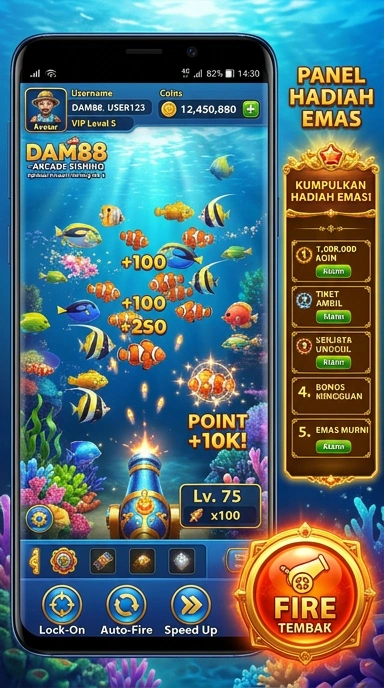 Tampilan aplikasi dam88 yang sederhana dan intuitif.